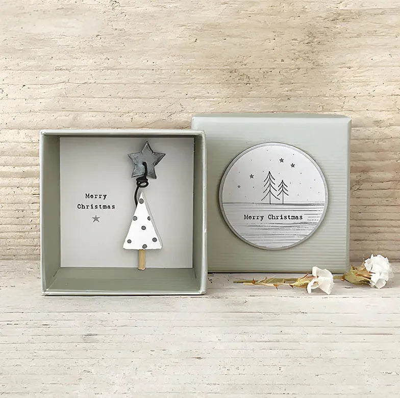 Guardian angel resin ornament in modern cartoon style with gift box packaging
