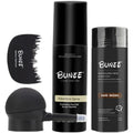 Dense hair fibre powder 275g canister with specialised nozzle and shaping spray bottle for hair thickening