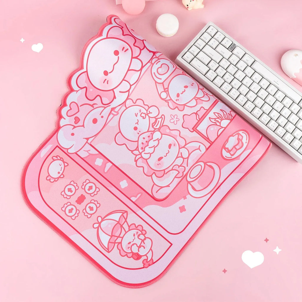 Hexagonal dragon crane machine cartoon anime design on 75cm cloth mouse pad with wrist support