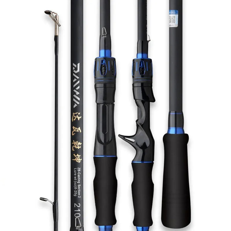 Carbon Luya long-range fishing rod in red, 1.8m two-section design for sea fishing