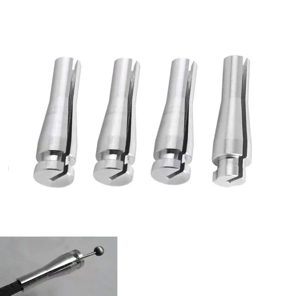 Four silver aluminium car lock cable parts for Ford F150 F250 F350 truck door latch repair