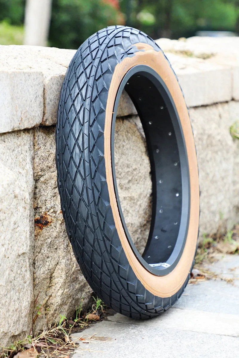 20x4.0 inch brown rubber snowmobile tyre with skin edge pattern for electric beach cars