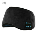 Bluetooth 5.0 eye mask with built-in earphones, velvet material, grey and black options, elastic band