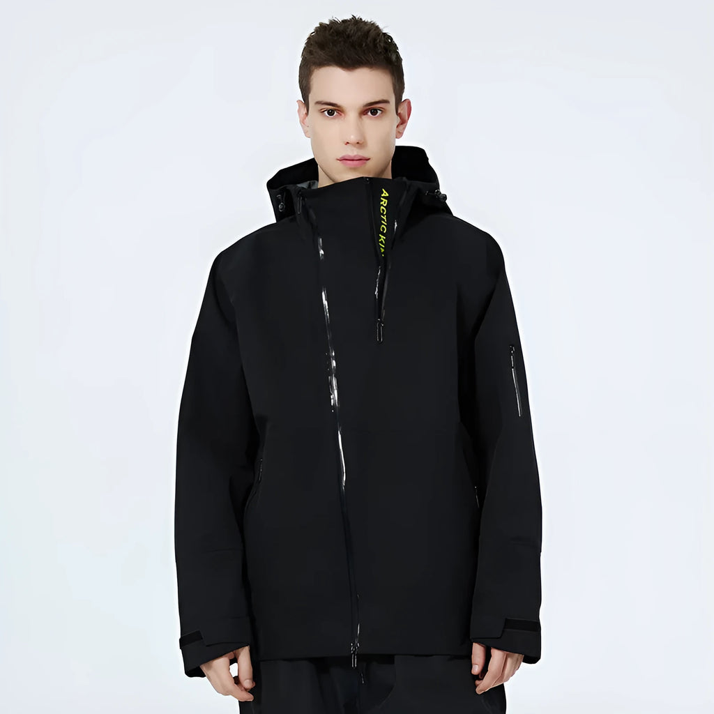 Unisex thin double plate ski suit in yellow, black, grey or liner colour for winter sports.