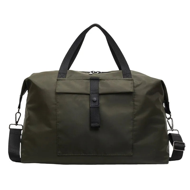 Large capacity one-shoulder travel backpack in Oxford cloth available in black, grey or green