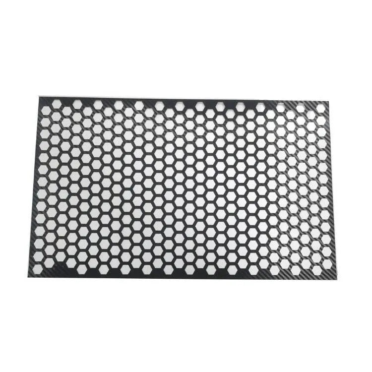Honeycomb pattern car taillight sticker applique on vehicle rear light in black carbon fibre or colourful options