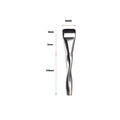 Spiral powder foundation brush with black handle and spiral-shaped bristles for makeup application