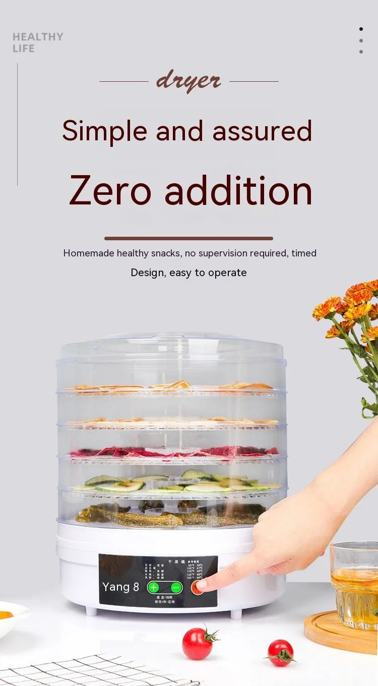 7-layer stainless steel food dehydrator with UK plug for home fruit and vegetable drying