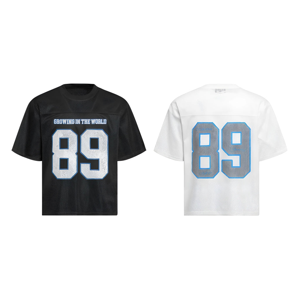 Men's loose-fitting casual T-shirt in black or white with short sleeves and pullover design