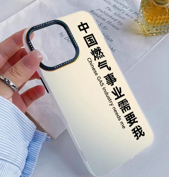 Customised transparent acrylic phone case for couples on an iPhone