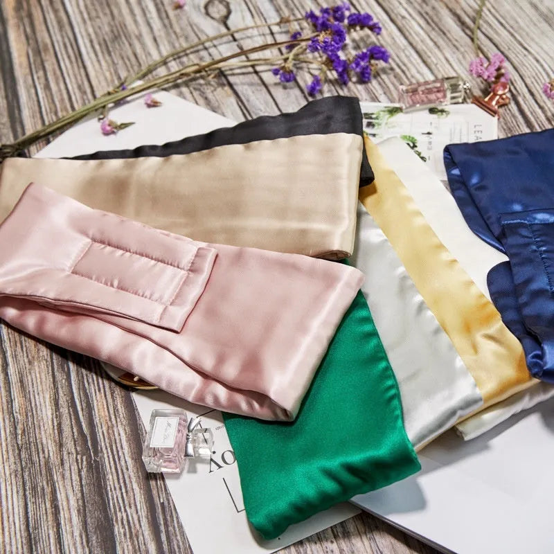 Mulberry silk sleep eye mask for light blocking in multiple colour choices
