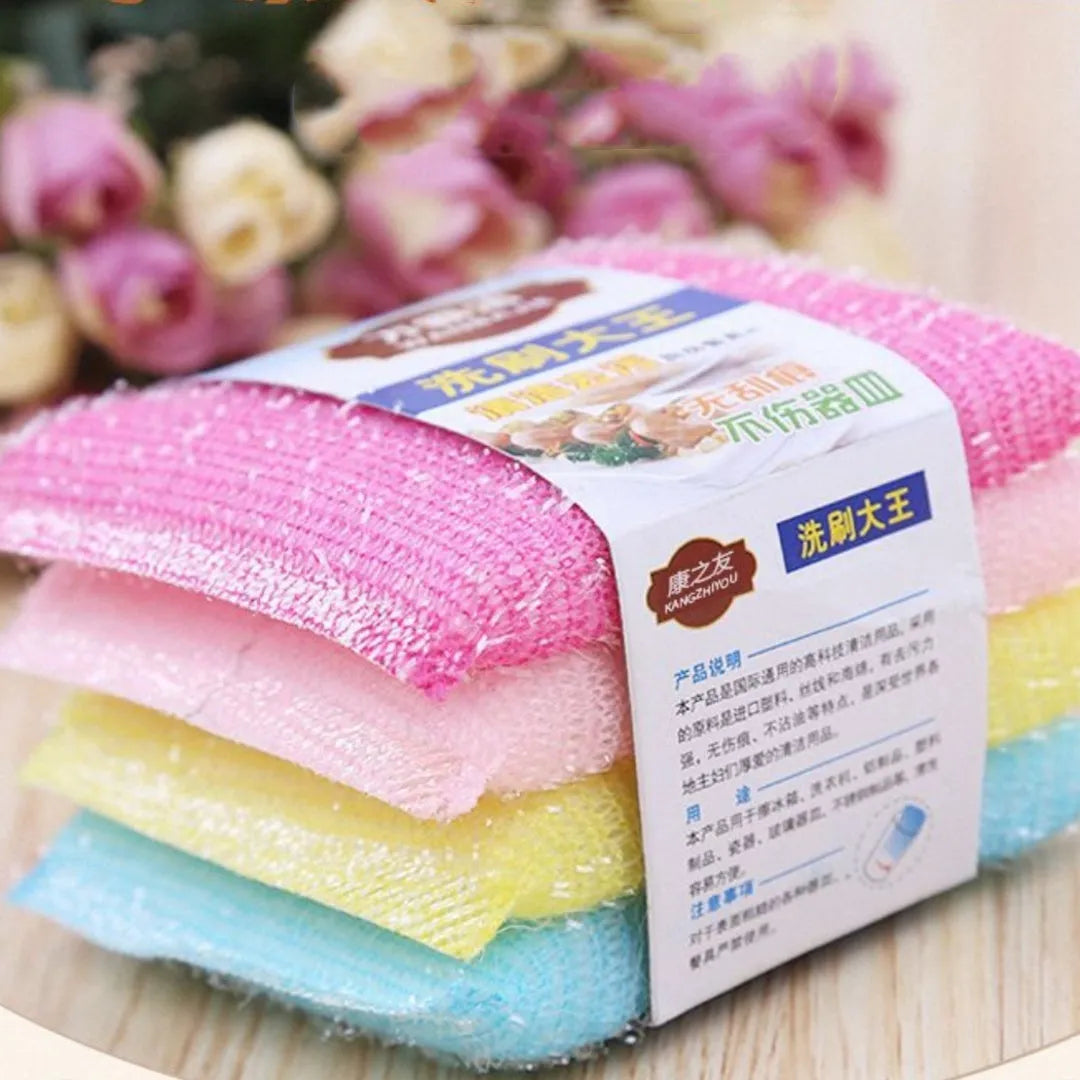 Pinstripe fabric sponge mop in macaron colours for kitchen cleaning