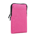 Solid colour waterproof neoprene diagonal cross-body waist bag shown in black, suitable for carrying smartphones.