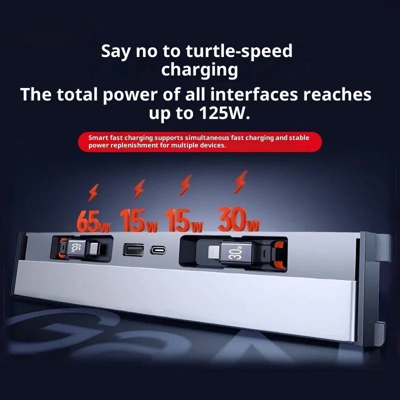 Model 3Y slide-out expansion dock with retractable USB cable for in-car central control charging