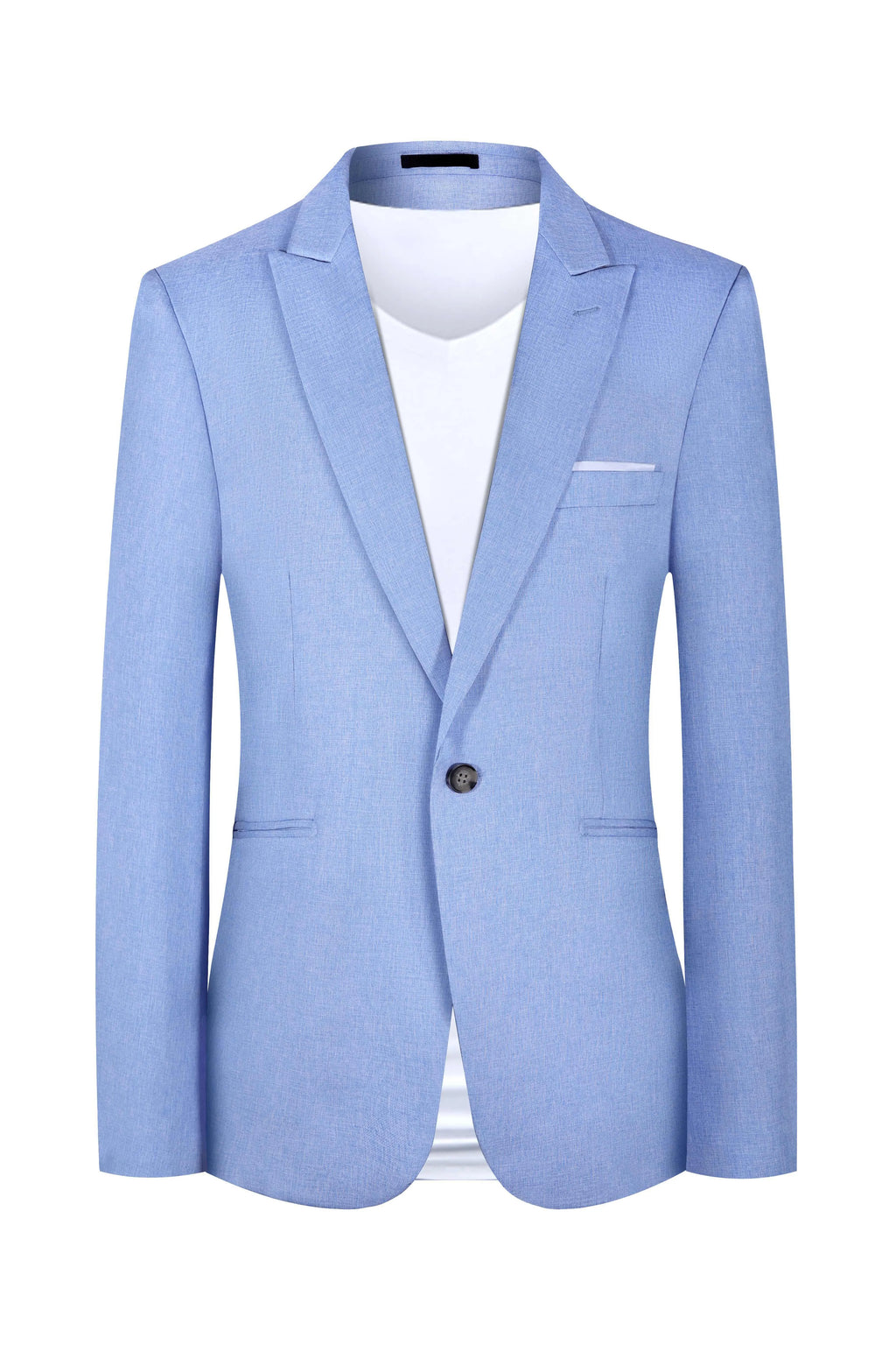 Men's western style casual suit jacket in pink and light blue options for spring summer wear