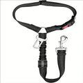 Nylon dog tow rope with metal buckle in multiple colour options on a white background