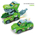 Blue and green universal electric transforming car toy, 25 x 12 x 20 cm, with colour box and AA batteries