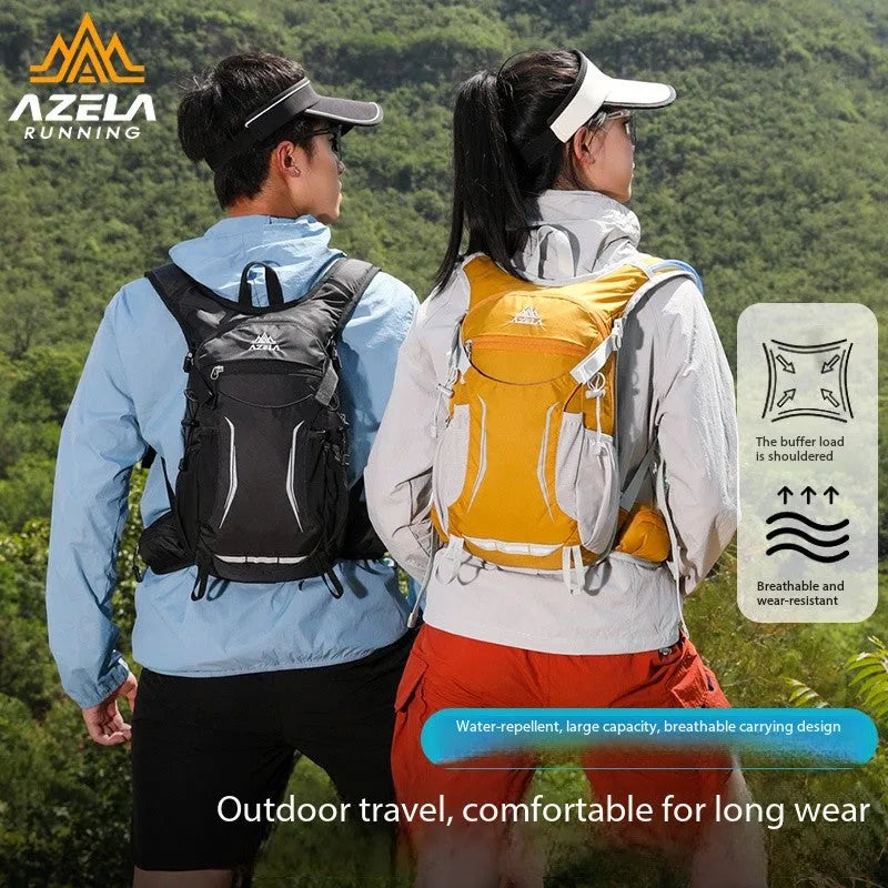 AZELA Lightweight Hydration Backpack with breathable mesh back panel for outdoor sports