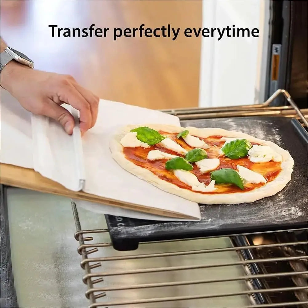 Food-grade PP pizza transfer shovel with non-stick surface measuring 55cm by 35cm