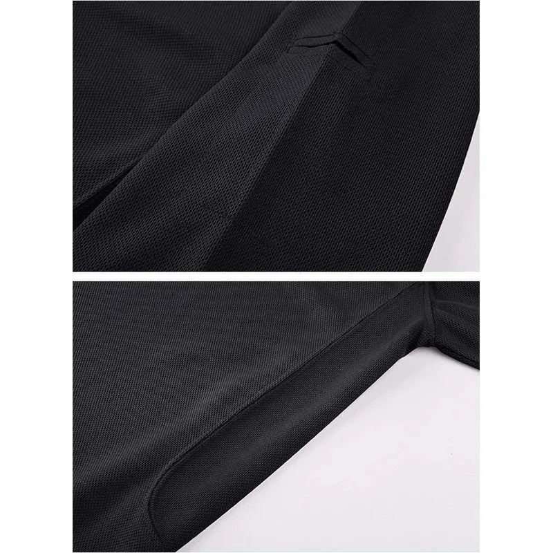 Men's short sleeve polo shirt in solid Black, Sapphire Blue or Army Green, cotton blend, S to XXL