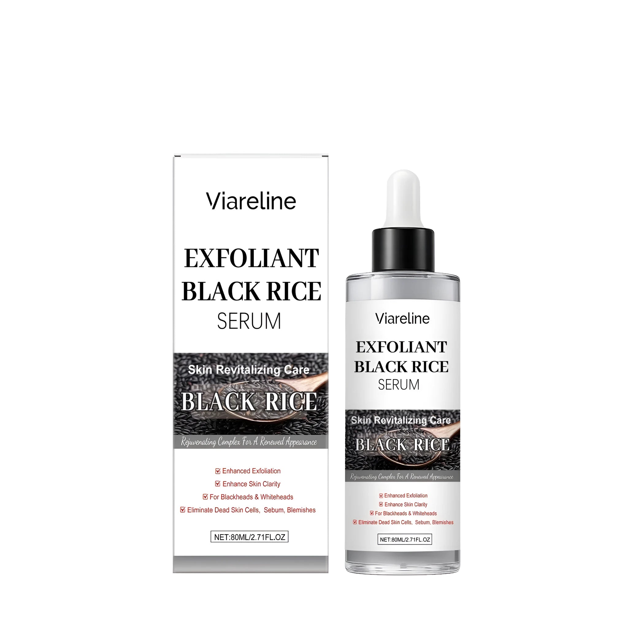 80ml bottle of Black Rice Exfoliating Liquid skincare toner