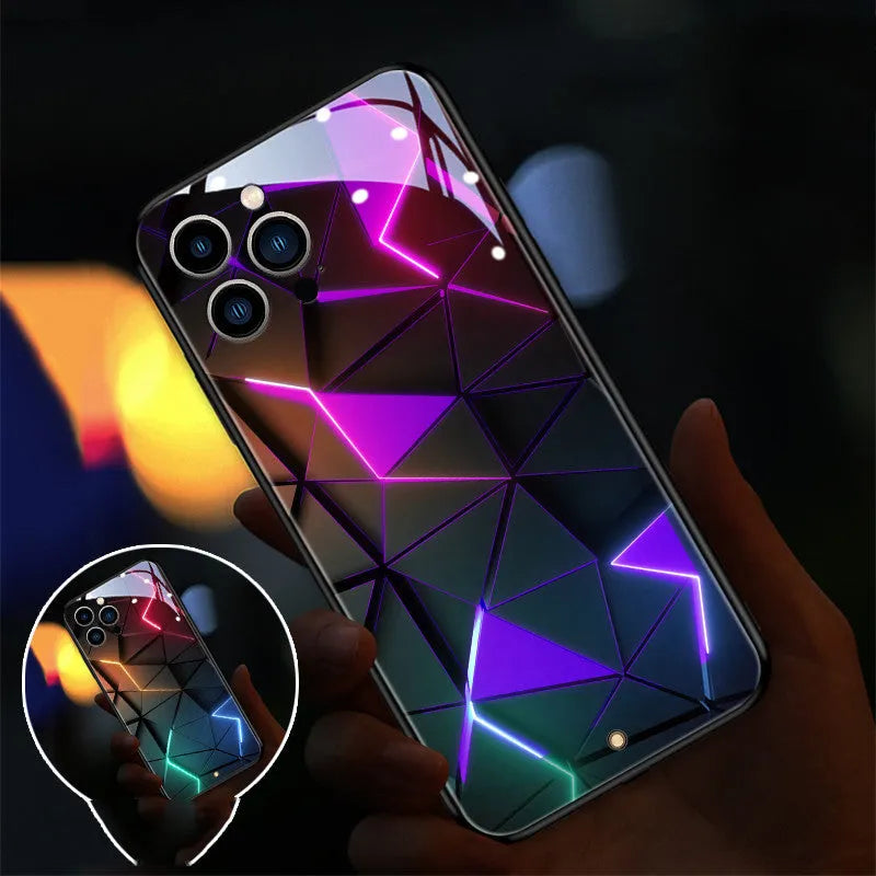Xpress 14 tempered glass mobile phone case with light notification for iPhone models