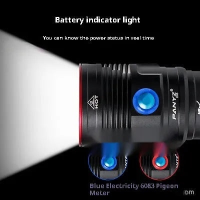 50W aluminium alloy LED flashlight, DX5S L2 single torch, 145x64x58mm, 450g, no battery or charger included