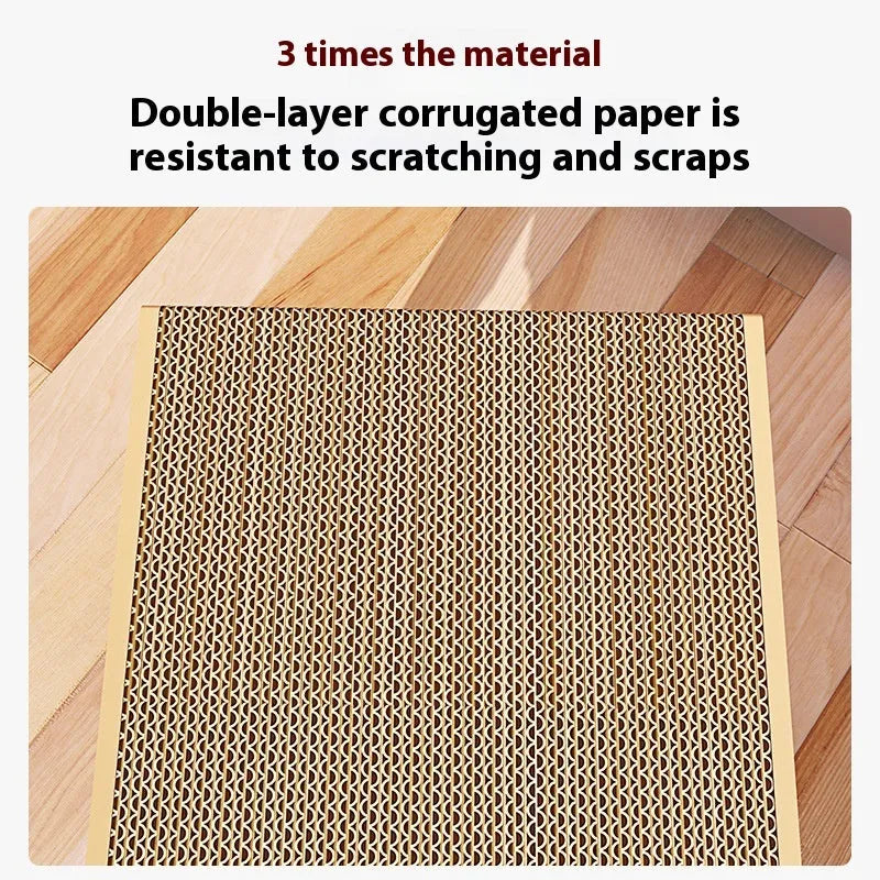 Brown corrugated paper pet tunnel toy, 100cm long, vertical design for cats and small pets