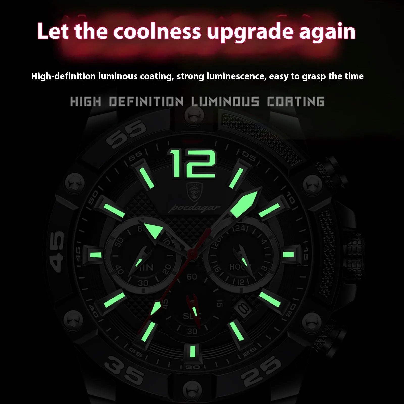 Men's quartz watch with silicone band and 8mm slim case in casual style