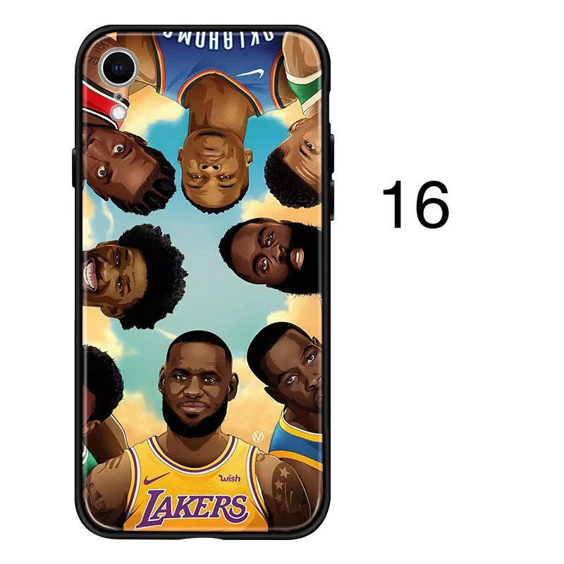 Silicone phone case for Apple iPhone models in European and American style designs