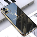 Black TPU full lens phone case for iPhone models on solid background