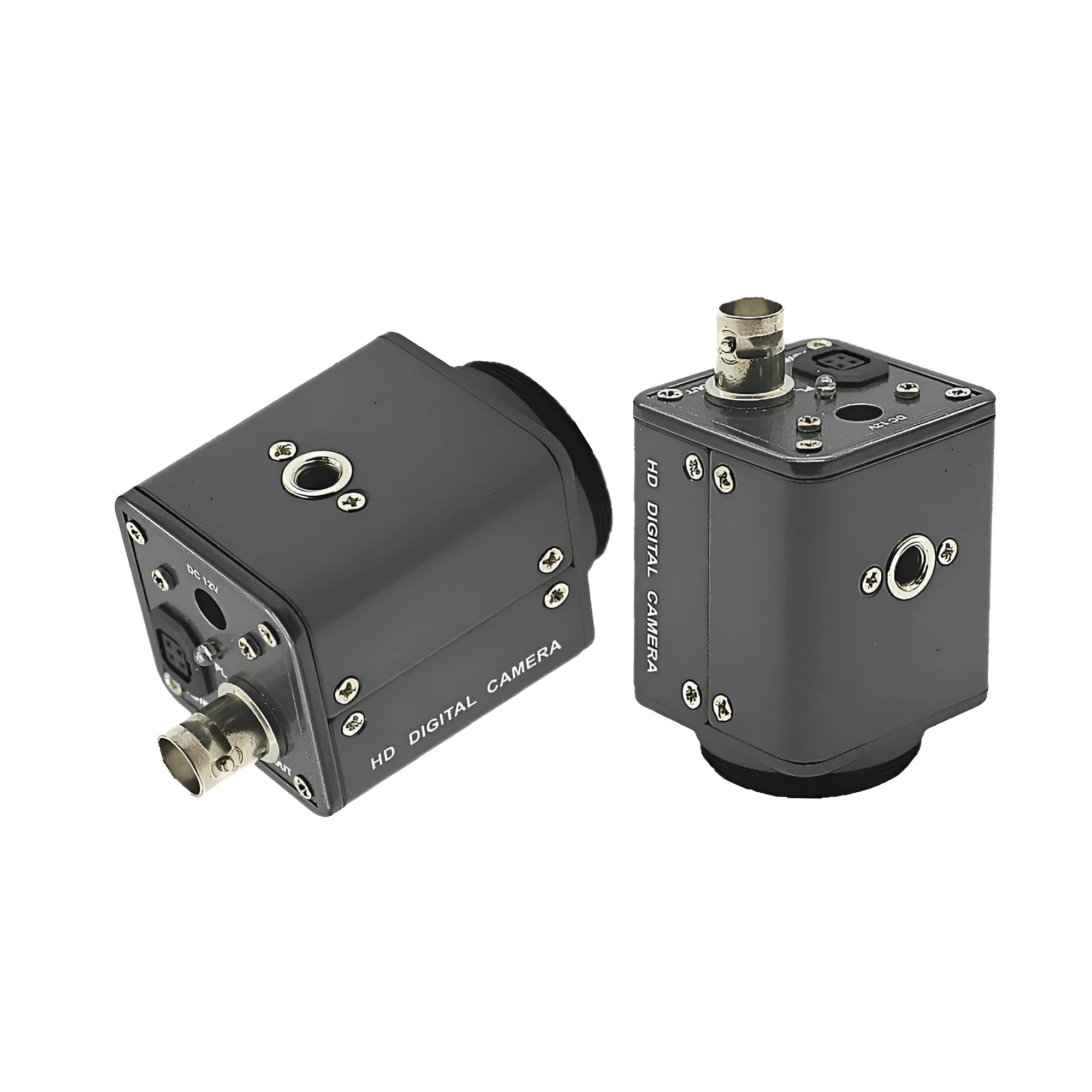 Hc-109 industrial gun camera with metal body and lens detail