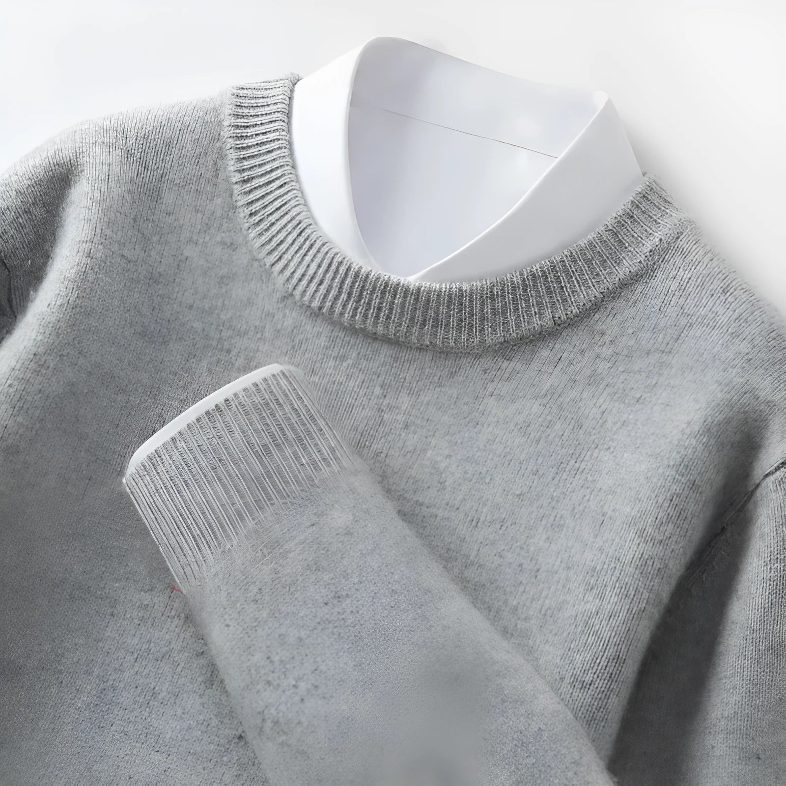 Men's round neck solid colour slim fit sweater in viscose blend, available in multiple colours and sizes M to 4XL
