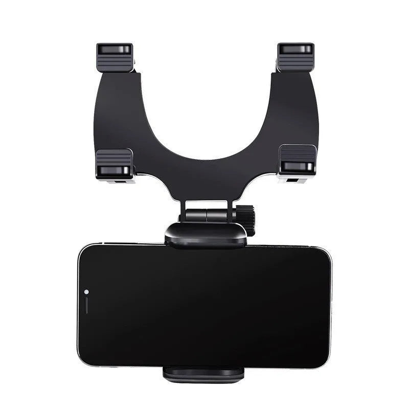 Rearview mirror navigation bracket with left-right rotation adjustment in vehicle