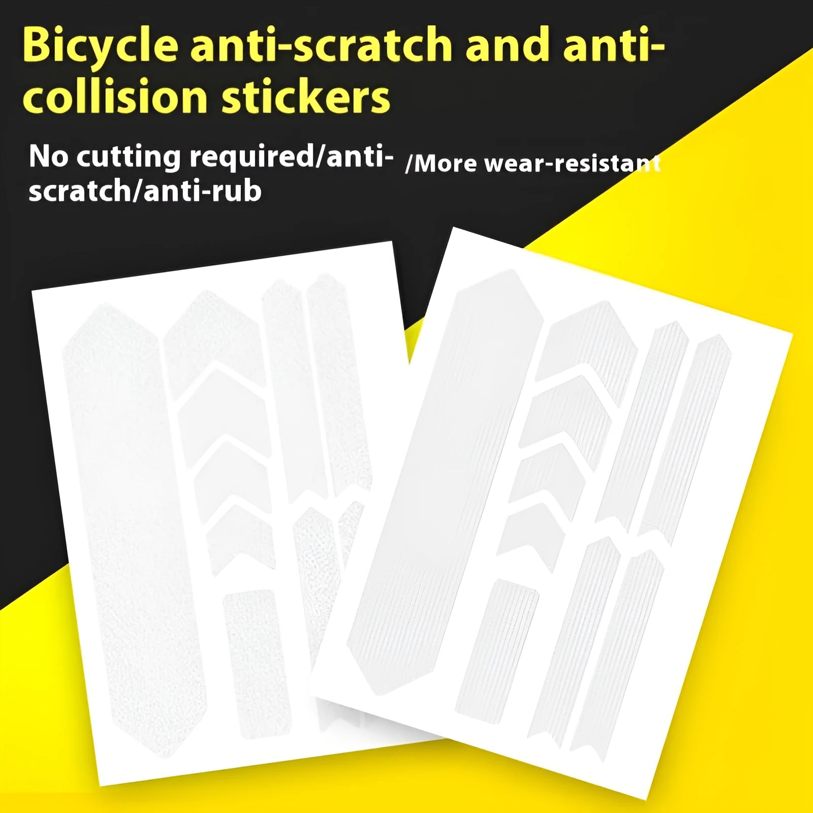 Mountain bike frame protective film in seven colour options including transparent textures and solid designs