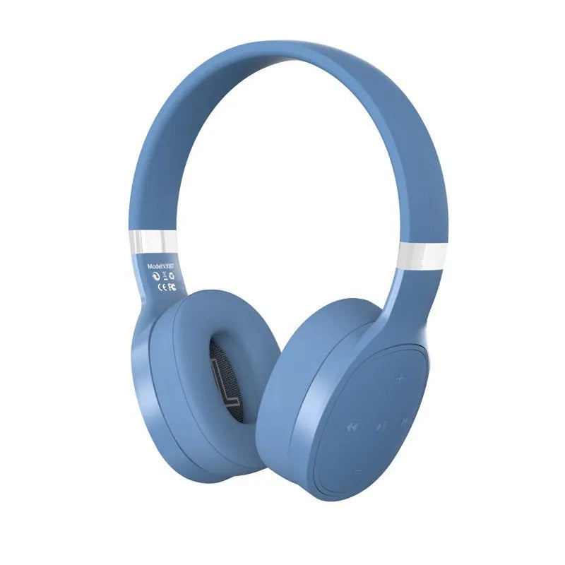 Folding wireless Bluetooth sports headset showing folded and extended positions
