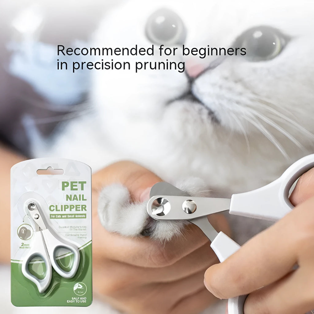 Cat nail clippers with round drip tip nail scissors, ABS body, medium and small size for cats