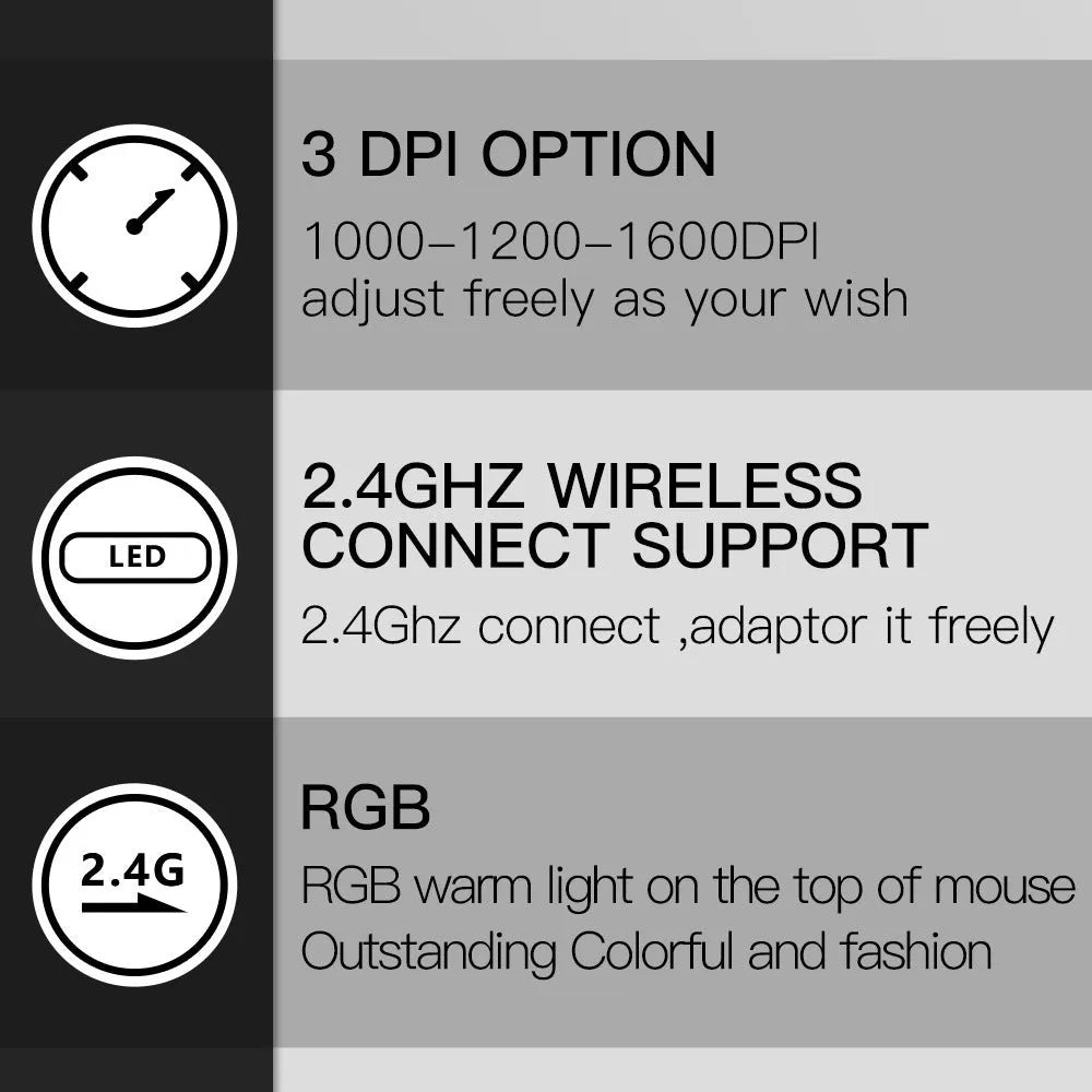 Black and white M618C wireless vertical ergonomic mouse with RGB lighting, shown from the side.