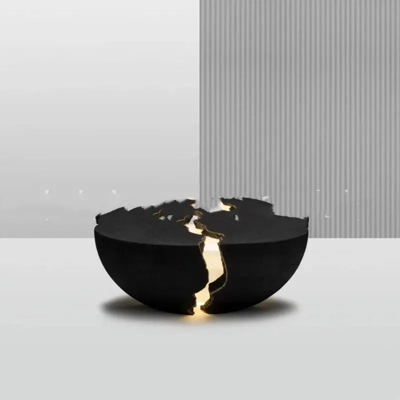 Designer minimalist art music table lamp with LED 4000K, resin natural sand base, 130x70mm, modern simplicity style, US plug