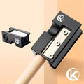 Black all-metal billiard cue leather tip repair device for snooker and pool maintenance