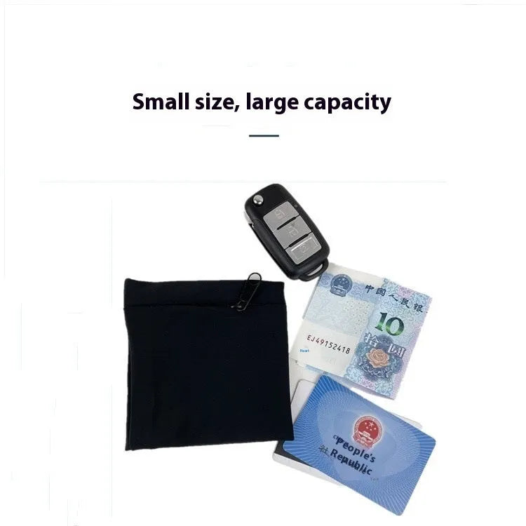 A compact wrist armband sleeve wallet for a mobile phone, shown with dimensions of 10 by 10.5 centimetres.