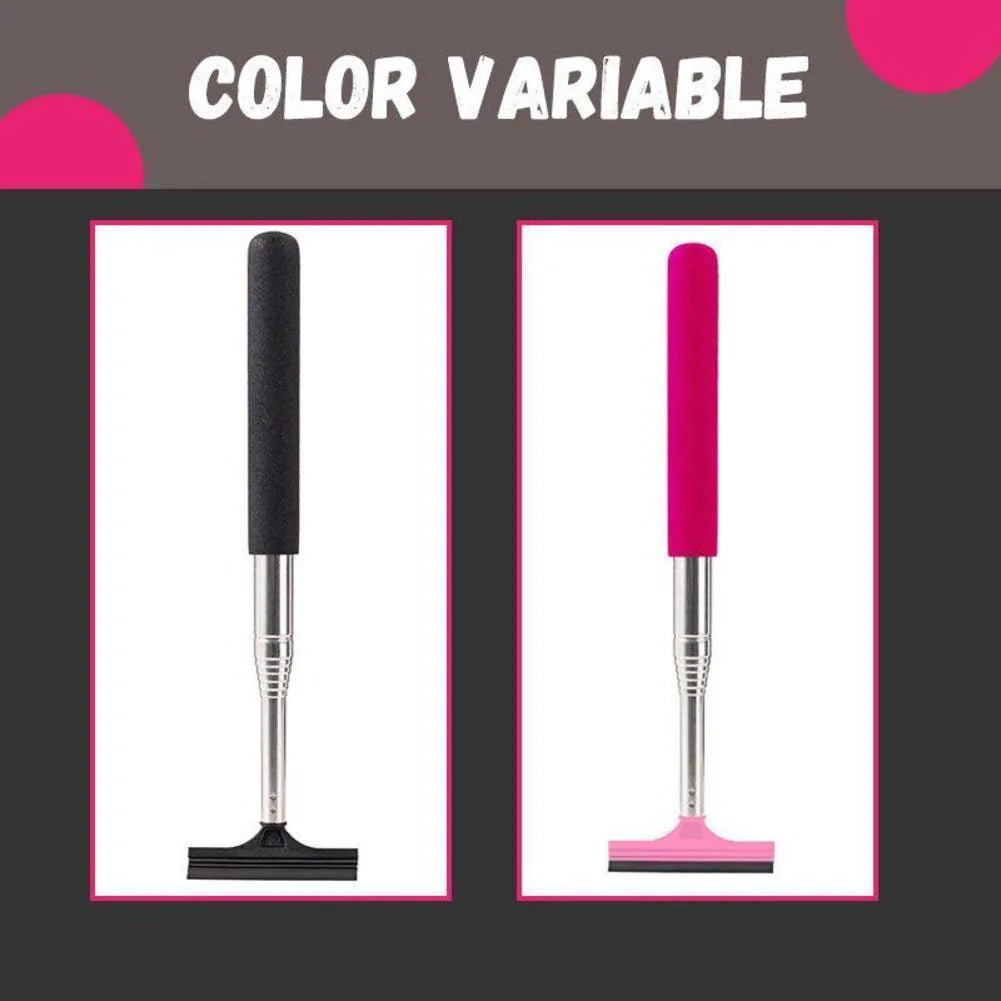 Black retractable car rearview mirror wiper with extendable handle 21.2-98cm