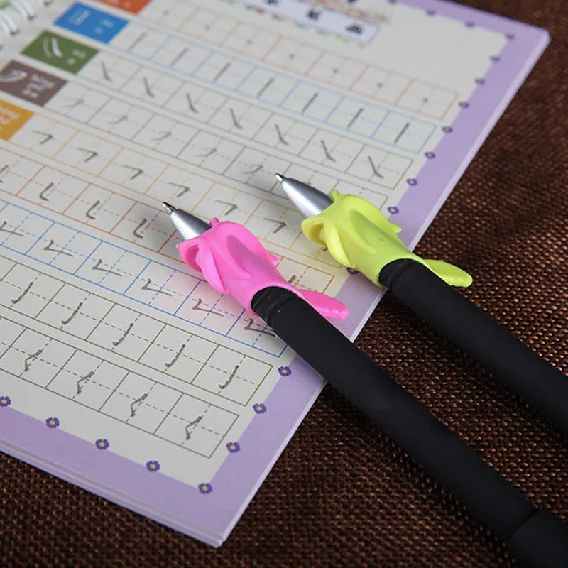 Automatic fade and disappear pen set showing pen holder, case, and eight refills