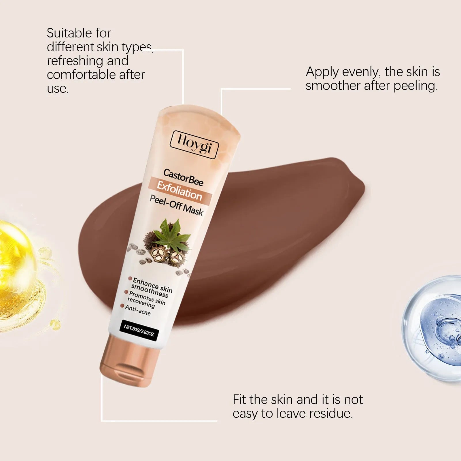 80g cutin tearing facial mask with collagen and bee venom formula