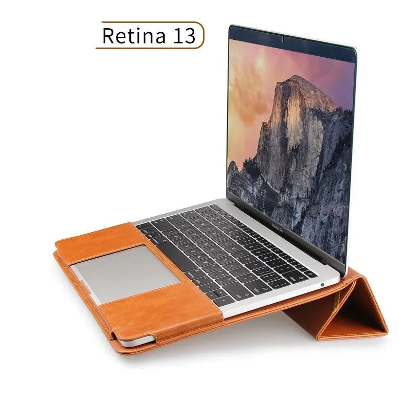 Brown imitation leather liner bag for 13.3-inch MacBook Pro, compatible models