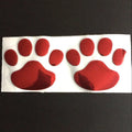 7cm PVC car bumper sticker with footprints pattern and hand-shaped brush design