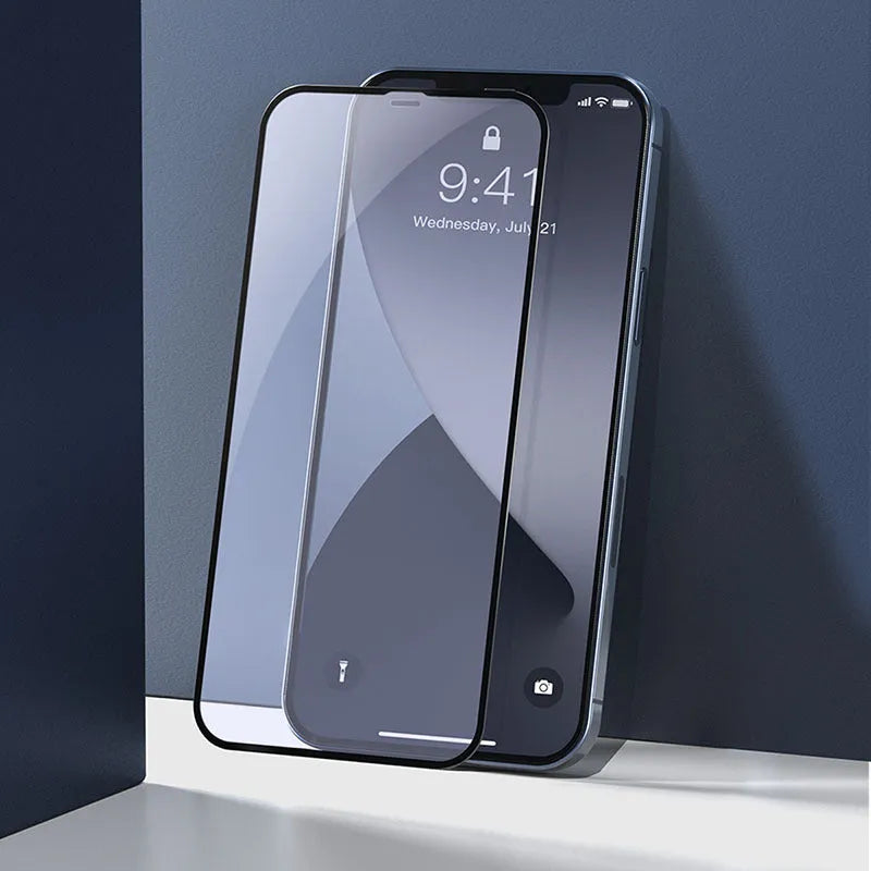 0.23mm non broken edge curved tempered glass screen protector for iPhone 12 Mini in black