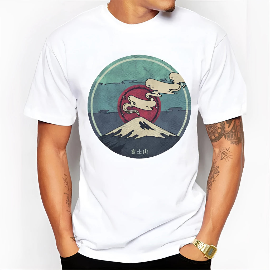 Cotton short sleeve T-shirt in white, unisex crew neck style, shown on a plain background