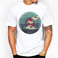 Cotton short sleeve T-shirt in white, unisex crew neck style, shown on a plain background