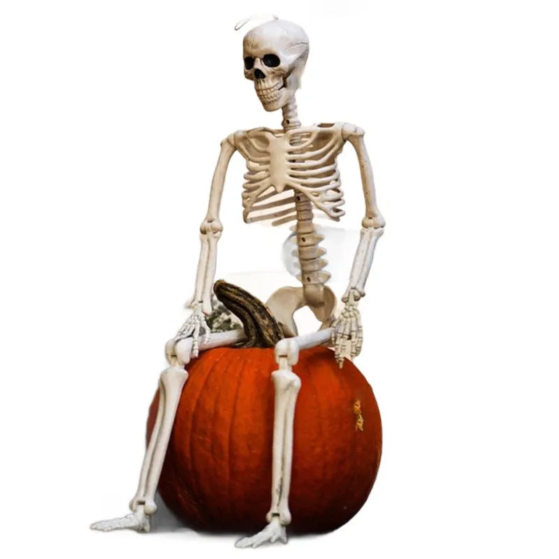 90cm tall movable joint plastic skeleton Halloween decoration with articulated limbs